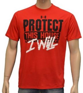 Under Armour Men's UA "Protect This House I Will" Shirt   Red Small Clothing