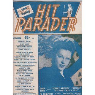 Song Lyrics, Hit Parader Magazine, October, 1943, Fay McKenzie on Cover Various Books
