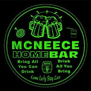 4x ccq29793 g MCNEECE Family Name Home Bar Pub Beer Club Gift 3D Engraved Coasters: Kitchen & Dining