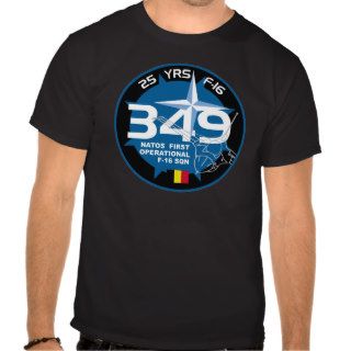 25 Years 349 Nato First Operational F 16 SQN Patch Tee Shirt