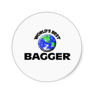 World's Best Bagger Round Sticker