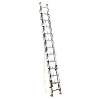 Werner D18242EQ Equalizer 250 Pound Duty Rating Aluminum Extension Ladder with Integrated Leveling System, 24 Foot    