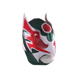 ULTIMO GUERRERO Adult Lucha Libre Wrestling Mask (pro fit) Costume Wear   Green/White/Red : Wrestling Equipment : Sports & Outdoors