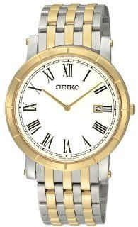Seiko Men's SKP364 Classic Two Tone Stainless Steel Roman Numeral Watch: Watches