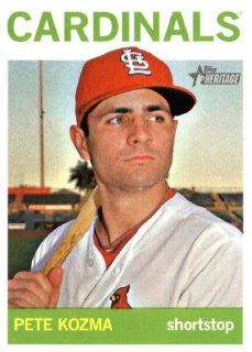 2013 Topps Heritage MLB Trading Card (In Protective Screwdown Case) # 409 Pete Kozma St. Louis Cardinals: Sports Collectibles