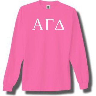 Alpha Gamma Delta Long Sleeve T shirt (Size Large)(Neon Pink)  Other Products  