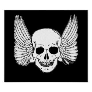 Skull with Wings Posters