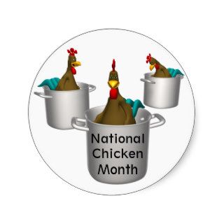 National Chicken Month. Stickers