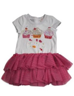Baby Sara Girls Short Sleeve Cupcake Dress: Clothing