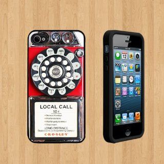 VINTAGE PAYPHONE copy Custom Case/Cover FOR Apple iPhone 5 BLACK Rubber Case ( Ship From CA ): Cell Phones & Accessories