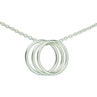 Dogeared Sterling Silver Triple Karma Ring Necklace (18 inch) Dogeared Sterling Silver Necklaces