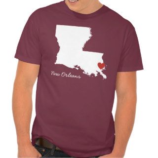 I Heart Louisiana   Customizable City Tshirts