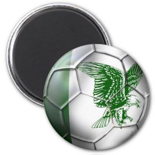 Nigeria Super Eagles Soccer team fans ball Magnets
