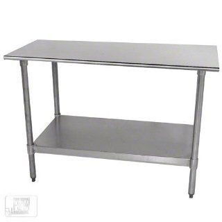 Advance Tabco TT 305 60" Work Table   Galvanized Frame, 30" W, 18 ga 430 Stainless Top, Each  Utility Tables 