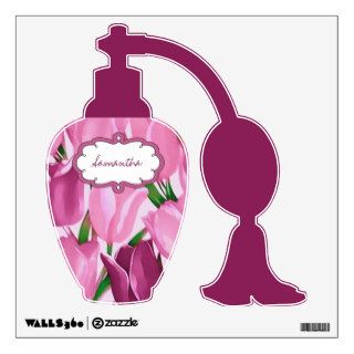 Spring Tulip Perfume . Custom Name Wall decal