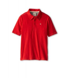 Volcom Kids Wowzer Polo Boys Short Sleeve Pullover (Red)