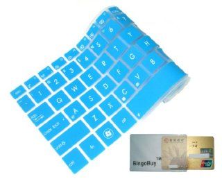BingoBuy Semi Blue High Quality Silicone Keyboard Protector Skin Cover for ACER Aspire R7 571，R7 571G, R7 572, E1 470P, E1 472, E1 472G, E1 472P, M5 481T, V5 431, V5 471, V5 471G, V3 471, V3 471G, V5 472, V5 473, V5 473G, V5 473P, V5 473PG, 4830, 4