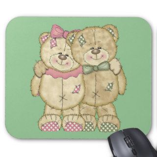 Teddy Bear Pair   Original Colors Mouse Pads