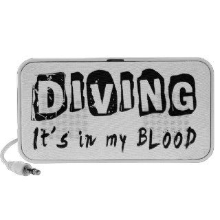 Diving It's in my blood Notebook Speaker
