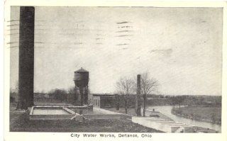 1930s Vintage Postcard   City Water Works   Defiance Ohio 