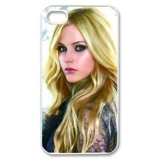 Diy cover Customize Plastic Printing Phone Cases for iPhone 4/4S Pretty Singer Avril Lavigne Charming 03: Cell Phones & Accessories