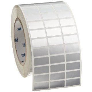 Brady THT 5 435 10 1" Width x 0.5" Height, B 435 Metallized Polyester, Gloss Finish Silver Thermal Transfer Printable Label (10000 per Roll): Industrial & Scientific
