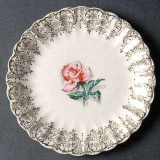 Limoges American Le Fleur Rouge Bread & Butter Plate, Fine China Dinnerware   Ro