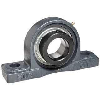Hub City PB220URX2 Pillow Block Mounted Bearing, Normal Duty, Low Shaft Height, Relube, Eccentric Locking Collar, Narrow Inner Race, Cast Iron Housing, 2" Bore, 2.67" Length Through Bore, 2.437" Base To Height: Industrial & Scientific