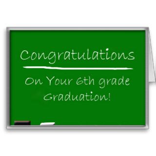 Congratulations 6th grade Graduation Card