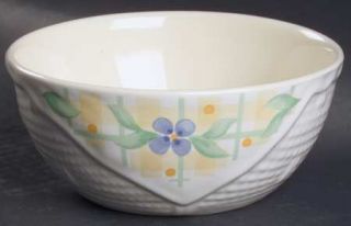 Pfaltzgraff Summer Breeze 5 Basket Bowl, Fine China Dinnerware   Blue Flowers,