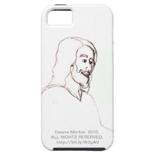 sketch of Jesus iPhone 5 Cases