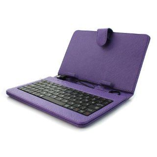 Purple Carrying Leather Case of USB Keyboard For 7 " Inch Tablet PC Replacement Can Stand Computers & Accessories