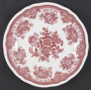 Villeroy & Boch Fasan Red Luncheon Plate, Fine China Dinnerware   Red Floral & B