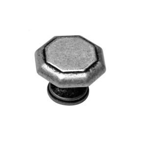 Home Decorators Collection 2 in. Octagon Cabinet Knob in Antique Silver DH43 124