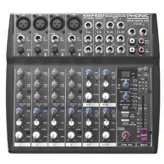 Phonic AM Series 4 Mic/Line 4 Stereo Input Compact Mixer AM440D Musical Instruments