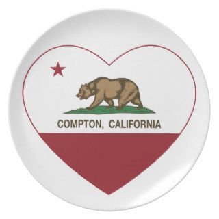 california flag compton heart plates