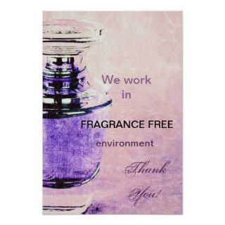 Fragrance free environment poster