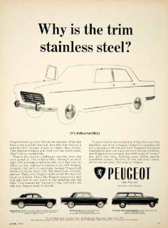 1964 Ad Peugeot 403 404 Station Wagon 4Door Sedan Car Stainless Steel Trim Auto   Original Print Ad  