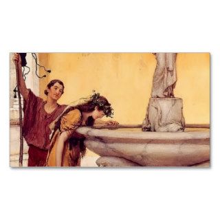 Sir Lawrence Alma Tadema:Between Venus and Bacchus Business Cards