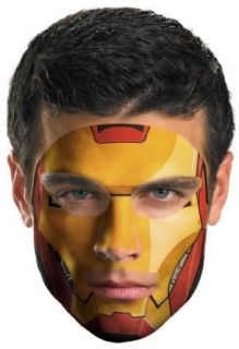 Disguise Inc   Iron Man Face Tattoo   One Size, Red: Toys & Games