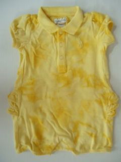 Ralph Lauren Big Pony Baby Girl Tie Dye Wicket Yellow Ruffles Romper: Infant And Toddler Rompers: Clothing