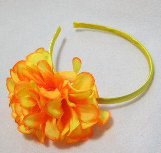 Bright Yellow Orange Hawaiian Flower Headband : Hair Clips : Beauty