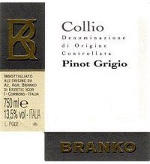 Branko Collio Pinot Grigio 2011 750ML: Wine
