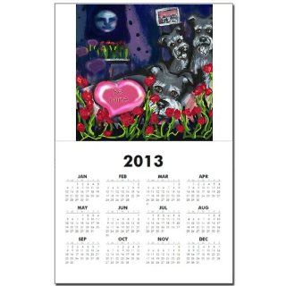 CafePress SCHNAUZER Valentine Calendar Print   Standard   Wall Calendars