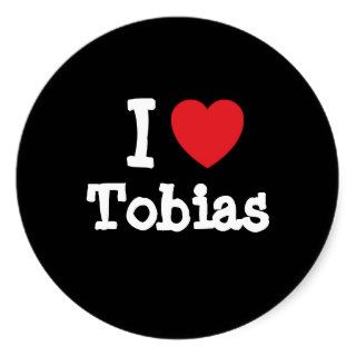 I love Tobias heart custom personalized Stickers