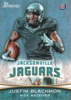 2012 Topps Bowman Football #130A Justin Blackmon RC/green jersey Jacksonville Jaguars NFL Rookie Trading Card: Sports Collectibles