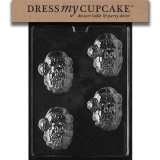 Dress My Cupcake DMCC434SET Chocolate Candy Mold, Santa Head, Set of 6: Candy Making Molds: Kitchen & Dining