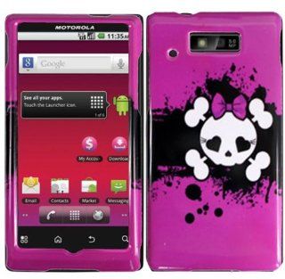 Virgin Mobile Motorola Triumph WX435 Hard Cover Case Pink Skull: Cell Phones & Accessories