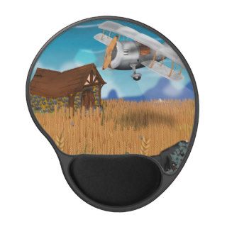 Crop Spraying Aircraft in Corn Field Gel Mouse Mat