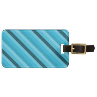 Cute Blue Striped Luggage Tag